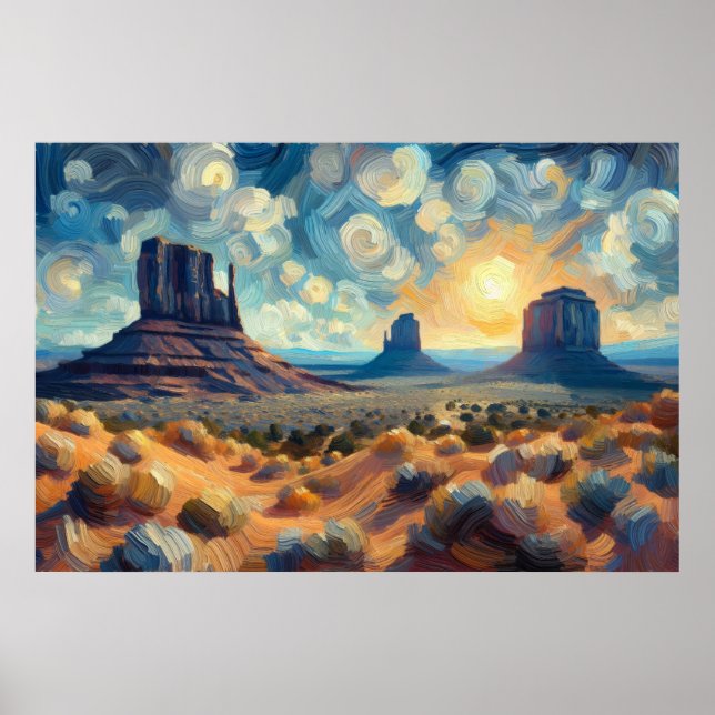 Monument Valley Oil Painting Poster (Front)