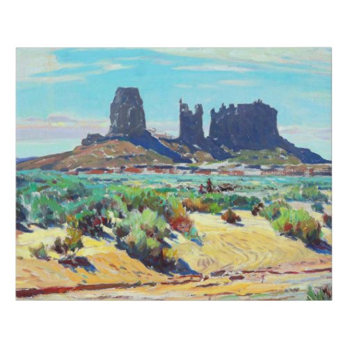 Monument Valley Old West Vintage Faux Canvas Print