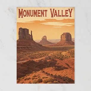 Monument Valley: Retro Desert View Postcard