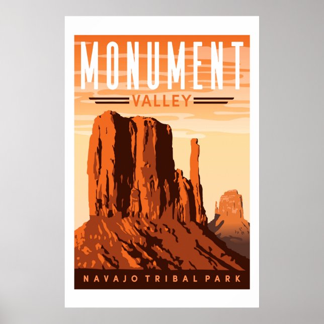 Monument Valley Travel Poster Print (Front)