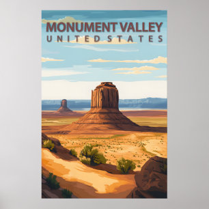Monument Valley USA Travel Iconic Mitten Buttes Poster