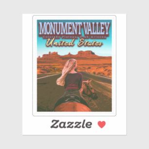 MONUMENT VALLEY - UTAH - ARIZONA - UNITED STATES STICKER