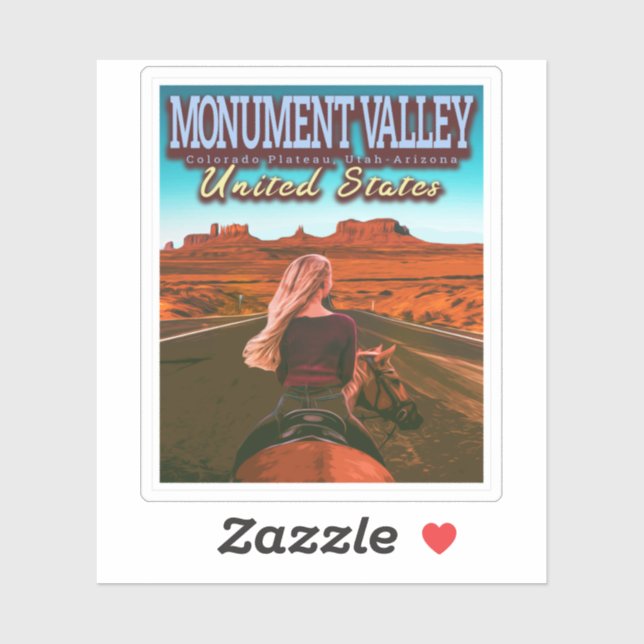 MONUMENT VALLEY - UTAH - ARIZONA - UNITED STATES STICKER (Sheet)