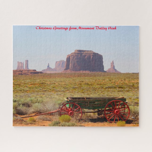 Monument Valley Utah.Christmas Greetings Jigsaw Puzzle (Horizontal)