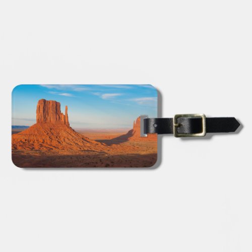 Monument Valley Utah desert mittens in panoramic Luggage Tag