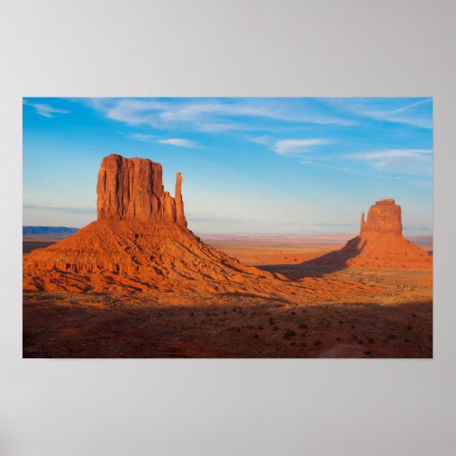 Monument Valley Utah desert mittens in panoramic Poster (Front)