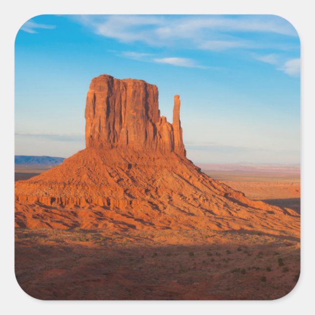 Monument Valley Utah desert mittens in panoramic Square Sticker (Front)