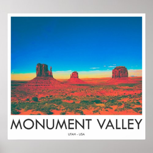 Monument Valley Utah USA Poster