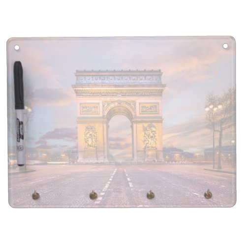 Monuments  Arc de Triomphe Paris France Dry Erase Board With Keychain Holder