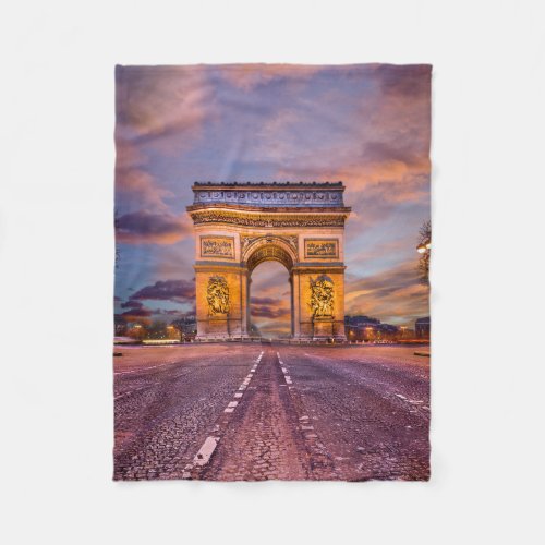 Monuments  Arc de Triomphe Paris France Fleece Blanket