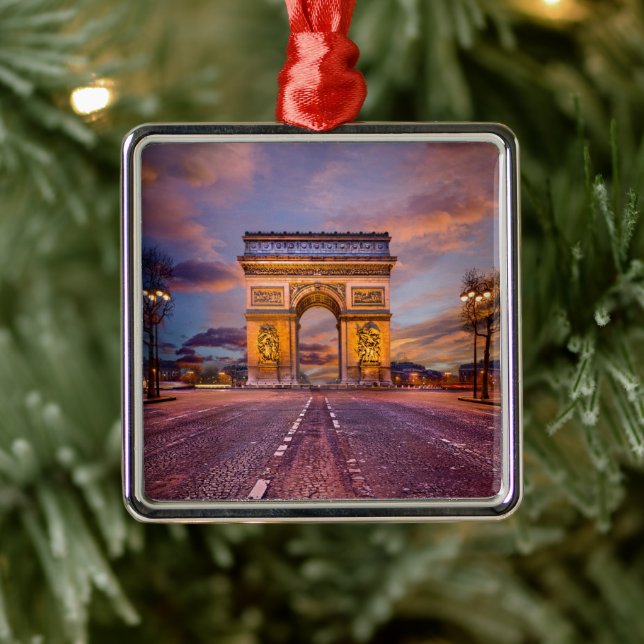 Monuments | Arc de Triomphe, Paris France Metal Ornament (Tree)