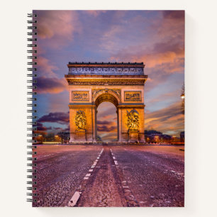 Monuments Arc de Triomphe, Paris France Notebook