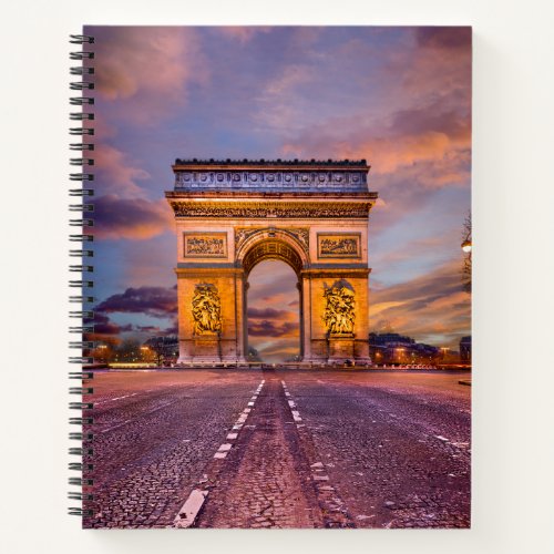 Monuments  Arc de Triomphe Paris France Notebook