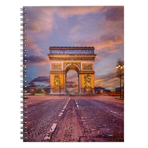 Monuments  Arc de Triomphe Paris France Notebook