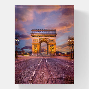 Monuments   Arc de Triomphe, Paris France Paperweight