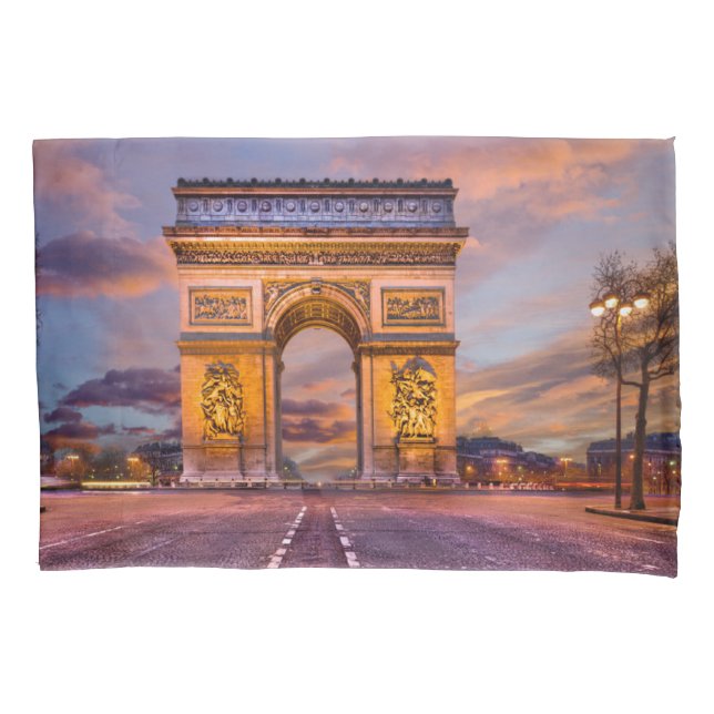 Monuments | Arc de Triomphe, Paris France Pillow Case (Front)