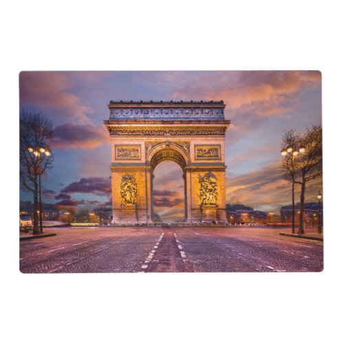 Monuments  Arc de Triomphe Paris France Placemat