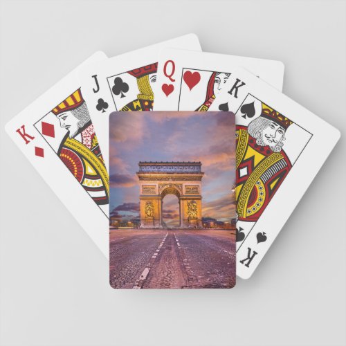 Monuments  Arc de Triomphe Paris France Poker Cards