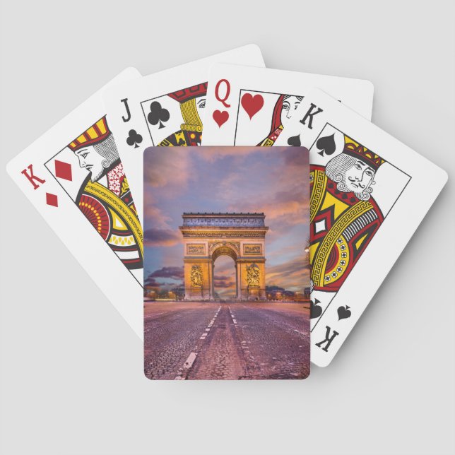 Monuments | Arc de Triomphe, Paris France Poker Cards (Back)