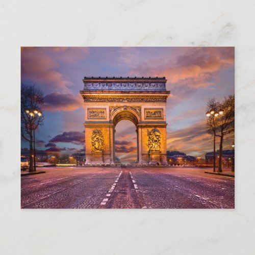 Monuments  Arc de Triomphe Paris France Postcard