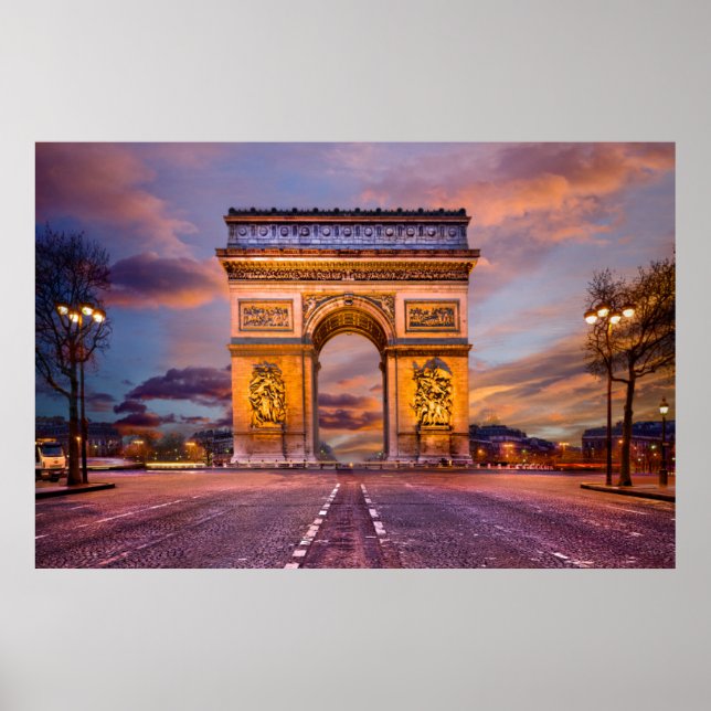 Monuments | Arc de Triomphe, Paris France Poster (Front)