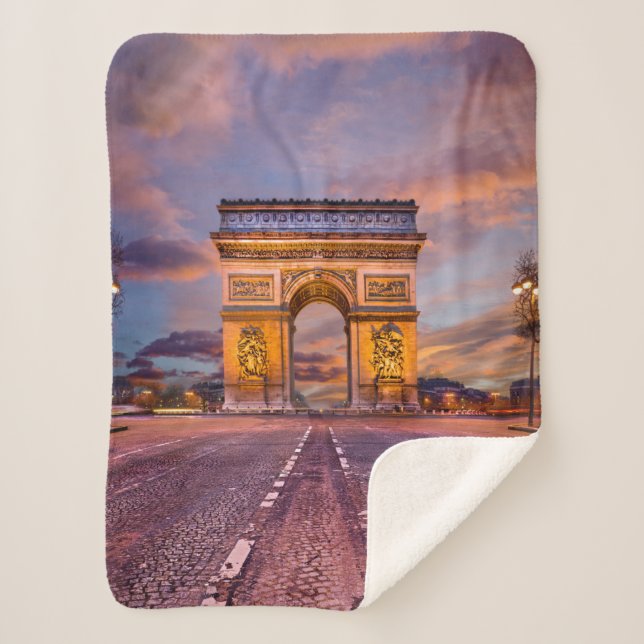 Monuments | Arc de Triomphe, Paris France Sherpa Blanket (Front)