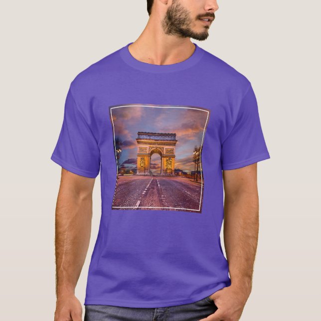 Monuments | Arc de Triomphe, Paris France T-Shirt (Front)