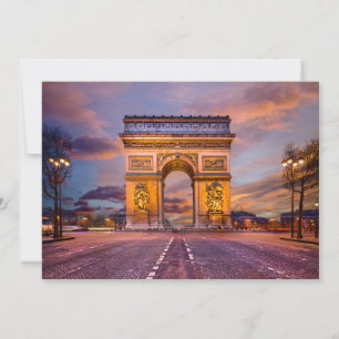 Monuments Arc de Triomphe, Paris France Thank You Card