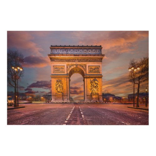 Monuments  Arc de Triomphe Paris France Wood Wall Art