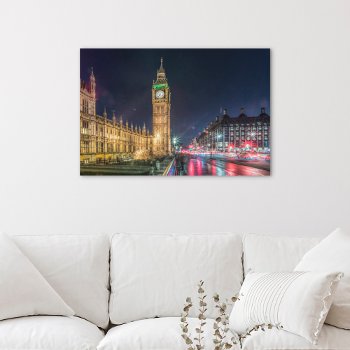 Monuments | Big Ben At Night Canvas Print by intothewild at Zazzle