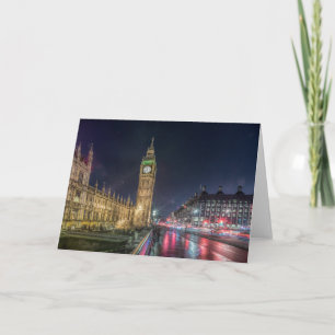 Monuments Big Ben at Night Card