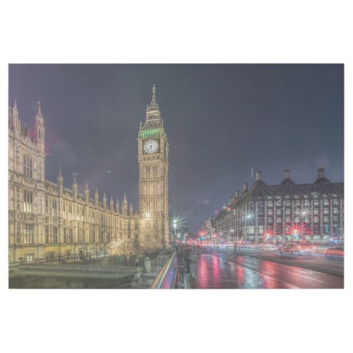 Monuments  Big Ben at Night Gallery Wrap