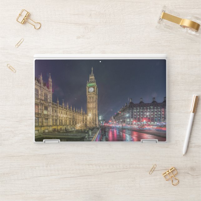Monuments | Big Ben at Night HP Laptop Skin (Desk)
