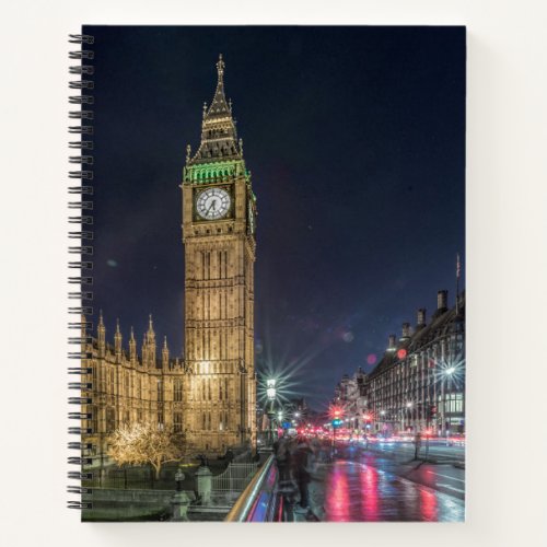 Monuments  Big Ben at Night Notebook