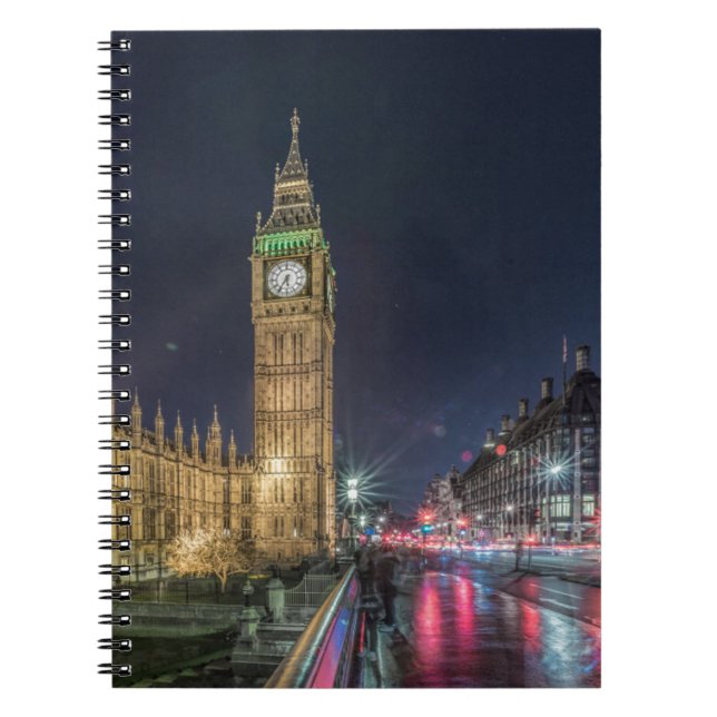 Monuments | Big Ben at Night Notebook (Front)