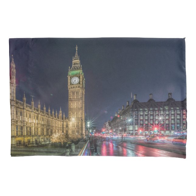 Monuments | Big Ben at Night Pillow Case (Front)