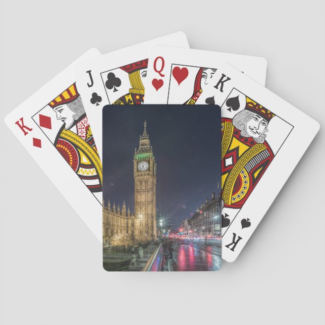 Monuments | Big Ben at Night Poker Cards (Back)