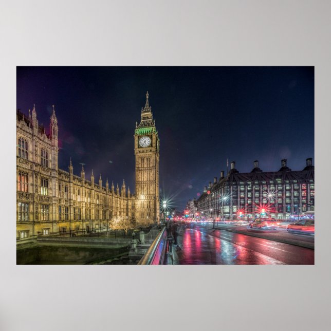 Monuments | Big Ben at Night Poster (Front)