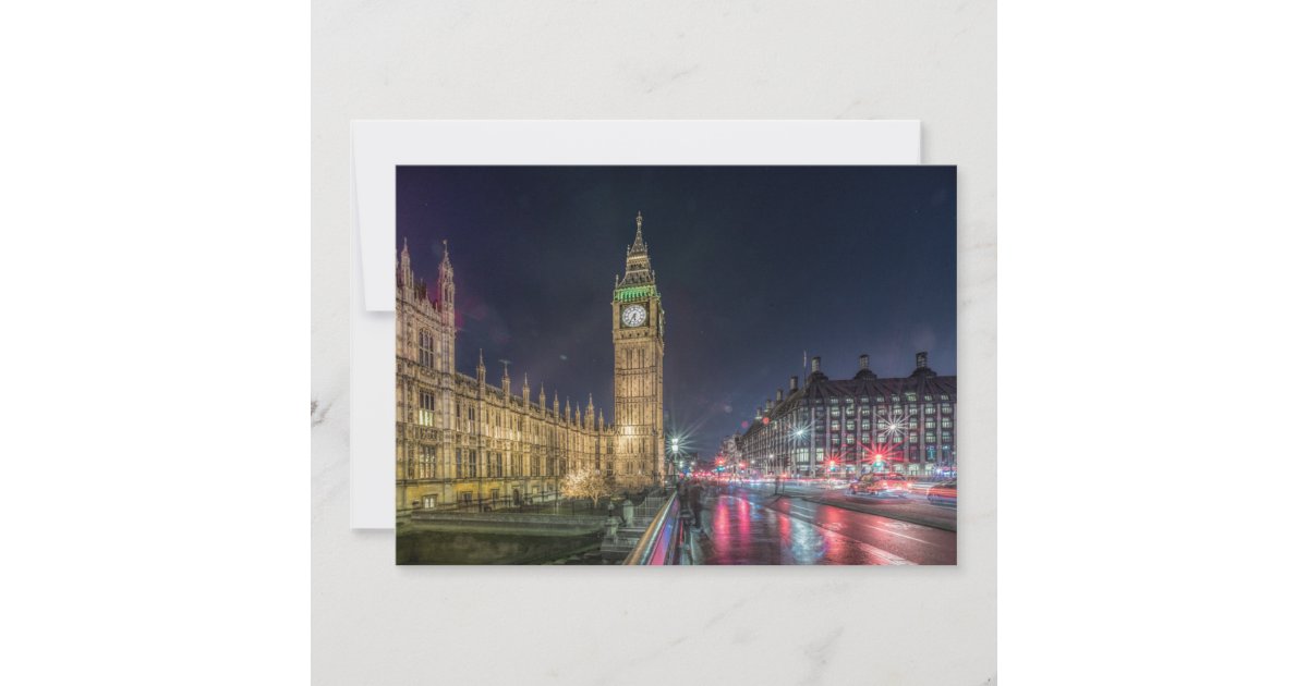 Monuments | Big Ben at Night Thank You Card | Zazzle