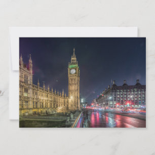Monuments Big Ben at Night Thank You Card