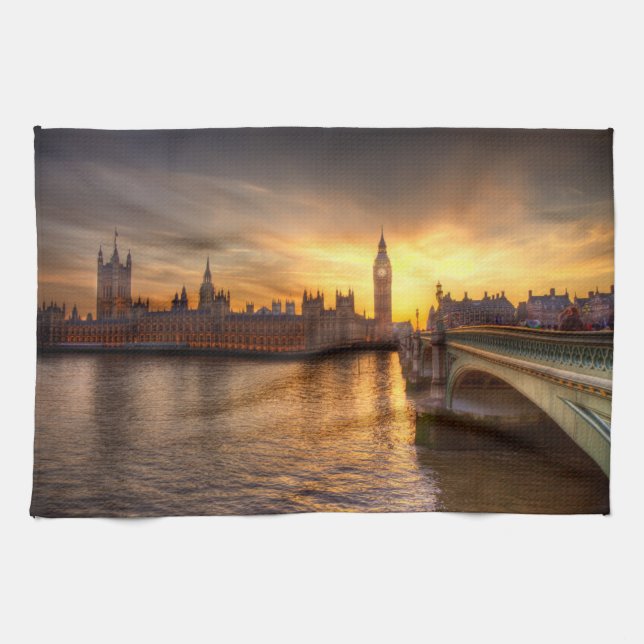 Monuments | Big Ben & Houses of Parliament Kitchen Towel (Horizontal)