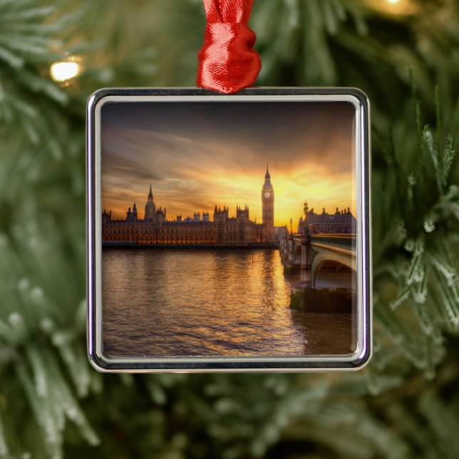 Monuments | Big Ben & Houses of Parliament Metal Ornament (Tree)