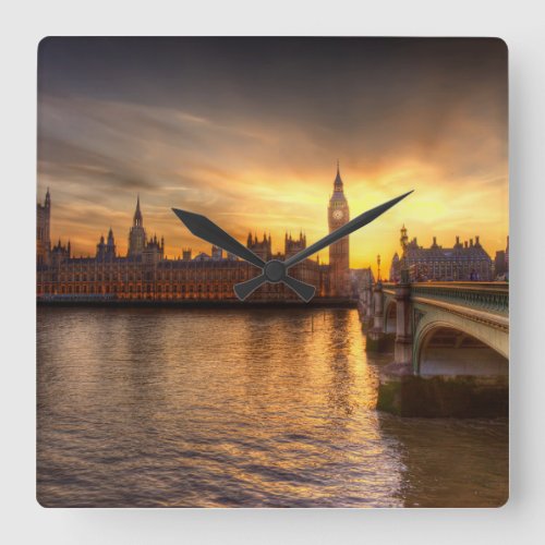 Monuments  Big Ben  Houses of Parliament Square Wall Clock