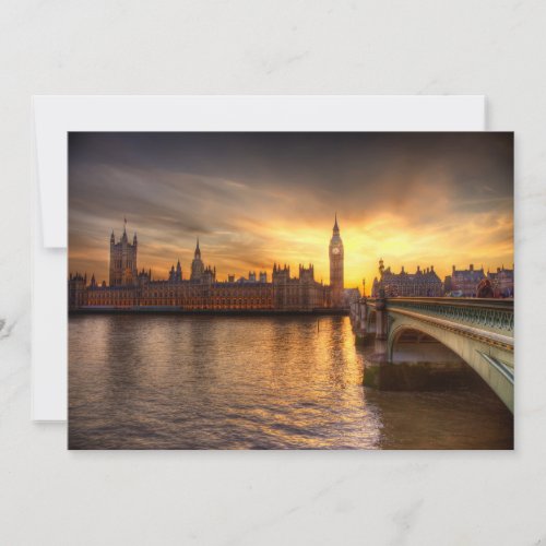 Monuments  Big Ben  Houses of Parliament Thank You Card