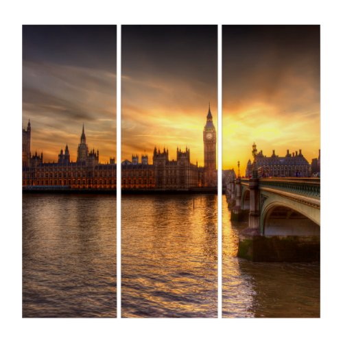 Monuments  Big Ben  Houses of Parliament Triptych