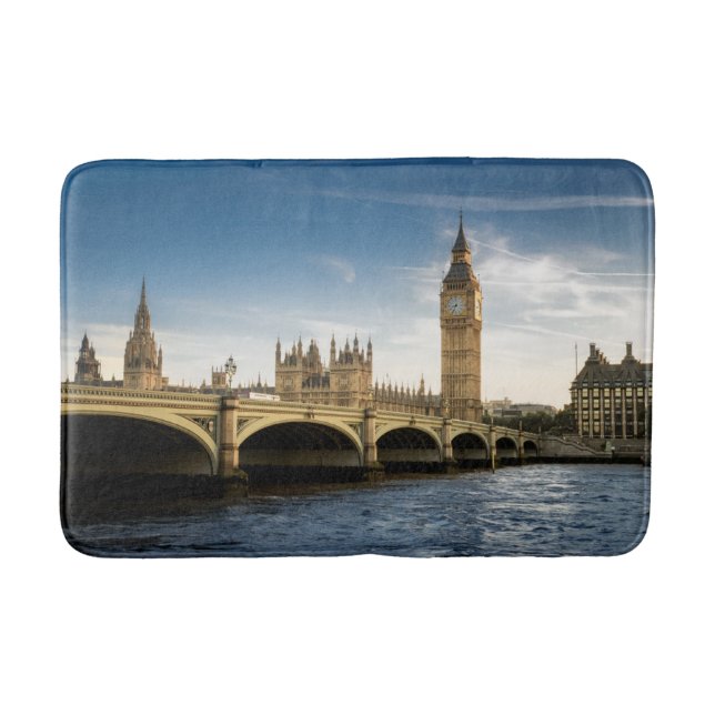 Monuments | Big Ben, London England Bath Mat (Front)