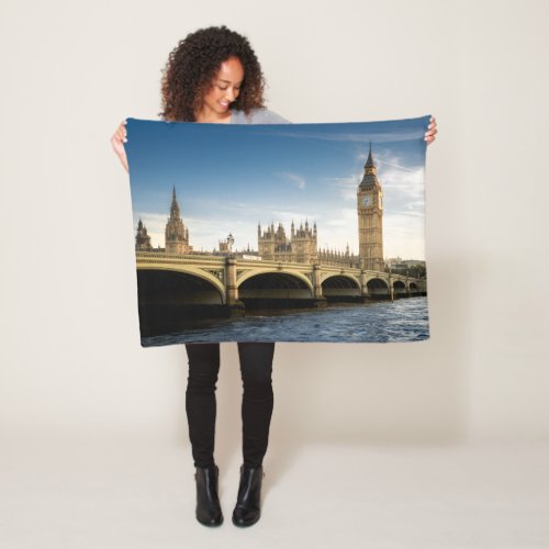 Monuments  Big Ben London England Fleece Blanket
