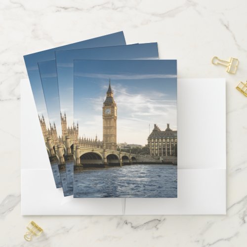 Monuments  Big Ben London England Pocket Folder