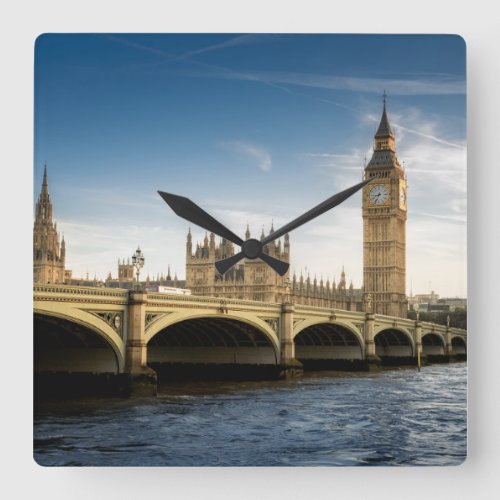 Monuments  Big Ben London England Square Wall Clock