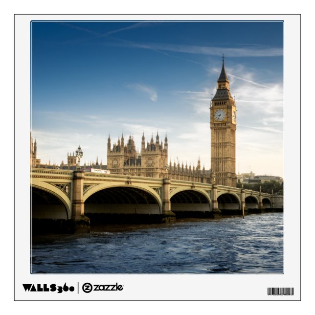 Monuments | Big Ben, London England Wall Decal (Front)